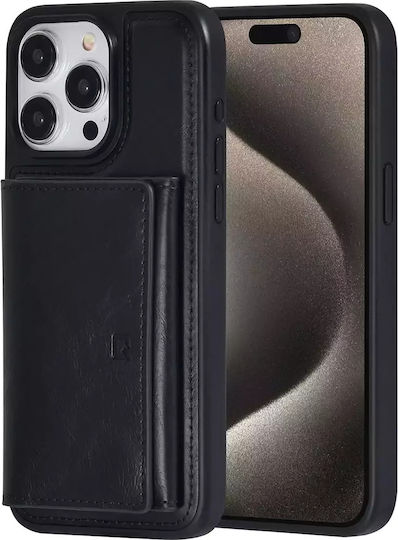 Tuniq Back Cover Plastic / Synthetic Leather Black (iPhone 15 Pro Max)