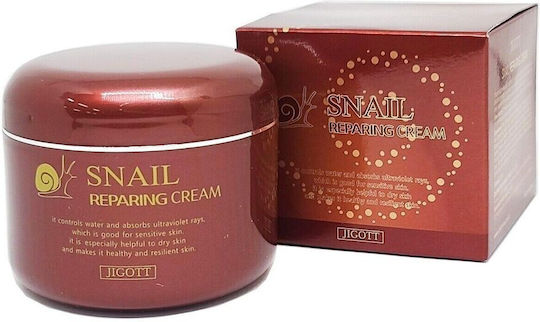 Jigott Snail Reparing Ενυδατική Κρέμα Προσώπου με Έκκριμα Σαλιγκαριού 100ml
