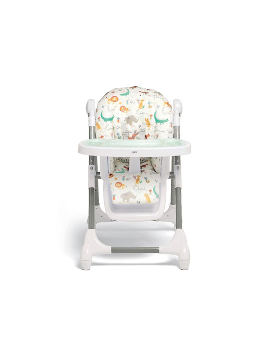 Mamas & Papas Snax Jungle Alphabet Αναδιπλούμενο Καρεκλάκι Φαγητού Λευκό