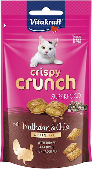 Vitakraft Crispy Crunch Λιχουδιές με Κοτόπουλο για Γάτα 60gr