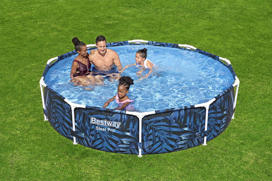 Bestway Runde Schwimmbecken 4062l mit Metallic-Rahmen 305x66cm Blau