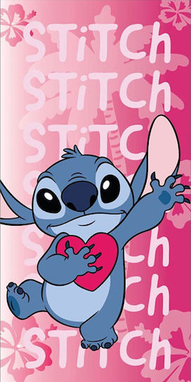 Disney Stitch Red Flowers Beach Towel 70x140cm