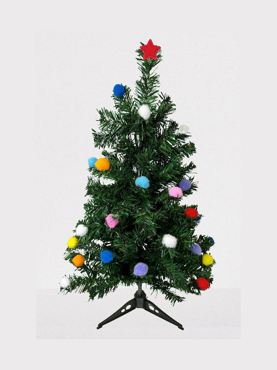 Decorațiune de Crăciun Plastic Braduleț 60cm. Împodobit Verde