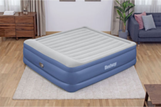 Bestway King Size Camping-Luftmatratze mit Elektrischer Pumpe 203x193x56cm Blau