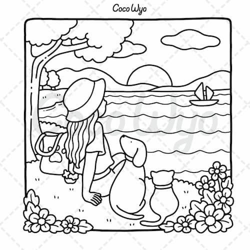 Colouring Book Girl Moments 2349-675