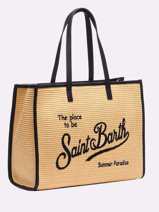 MC2 Vivian Wicker Beach Bag Beige