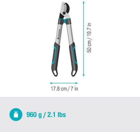 Gardena Astschere Easycut S 50cm Grau Türkis