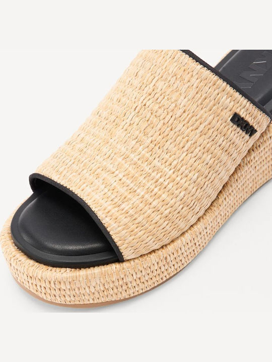 Conrad Women's Fabric Platform Wedge Sandals Beige