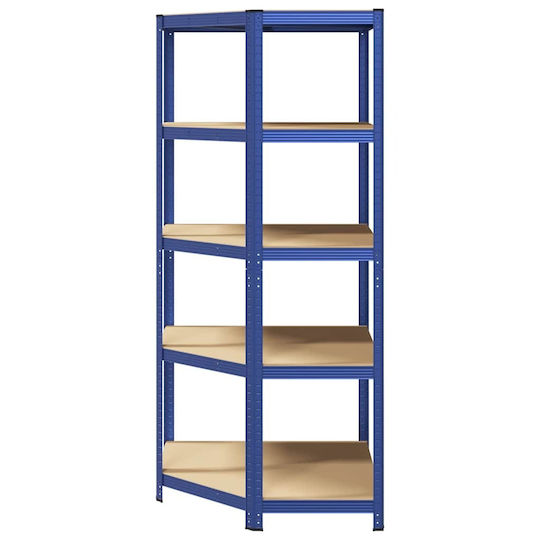 vidaXL Corner Dexion Shelf Galvanized 90x90x198cm with 5 Shelves Total Load Capacity 875kg