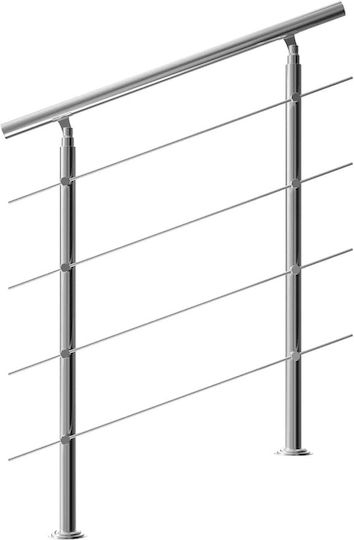 Monzana Balustrade Stainless Steel Length 100cm 4 Bars