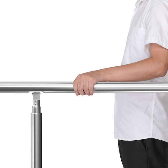 Monzana Balustrade Stainless Steel Length 100cm 4 Bars