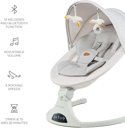 Kinderkraft Electric Balansoare și Leagăne Bebeluşi Tulsy Bej