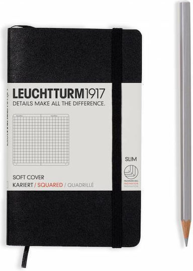 Leuchtturm1917 Notebook 123 Sheets A6 Square Black