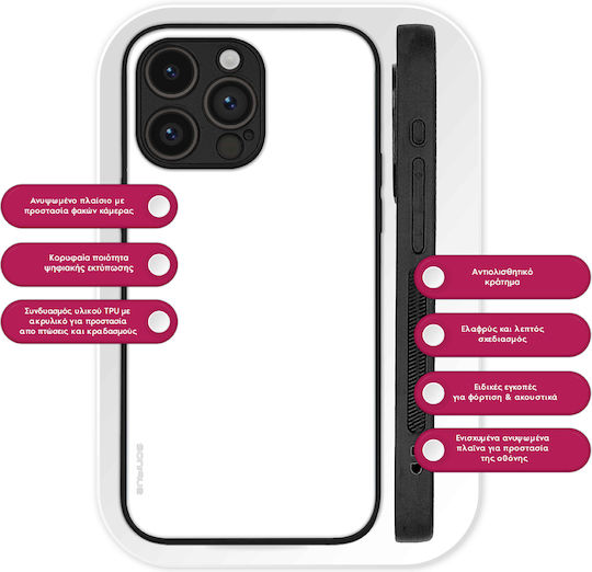 Sonique Colorbloc Задна корица Силикон Бял (Oppo Reno12 Pro)