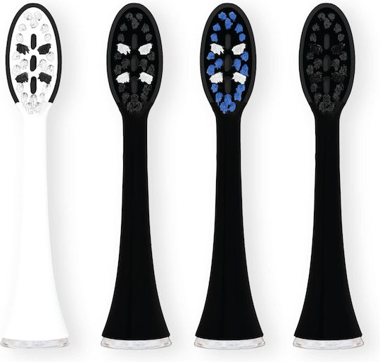 Set 4 Electric Toothbrush Refills Onyx Vitammy Black Alb