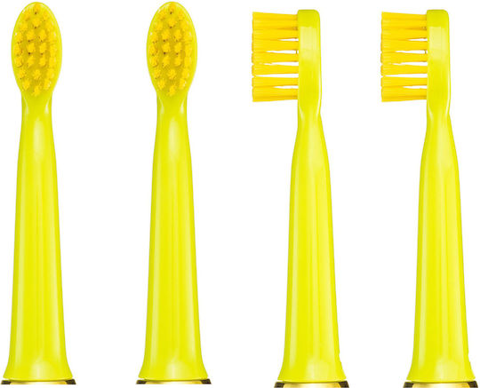 Set 4 Toothbrush Refills Vitammy Splash Th1811-4 Yello Yellow