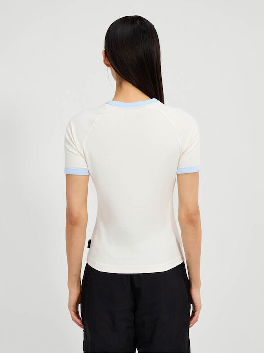 Teriasca Damen Sportlich T-Shirt Ecru