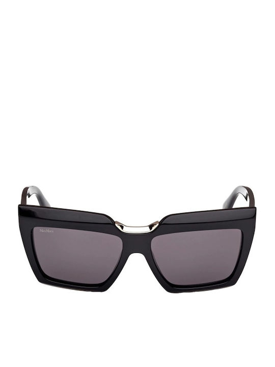 Max Mara Spark7 Sunglasses Black with Horn-Rimmed Frame Max Mara Spark7 Sunglasses Black with Horn-Rimmed Frame