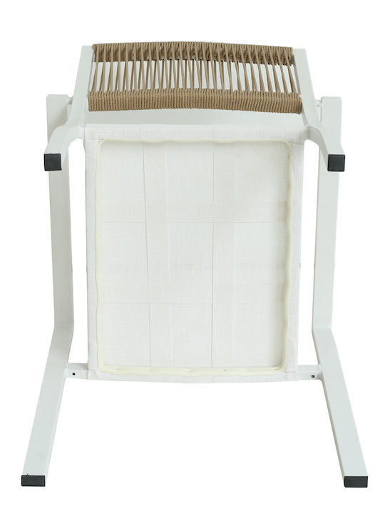 Outdoor Armchair Rattan Horus White/Brown 56x58x83cm
