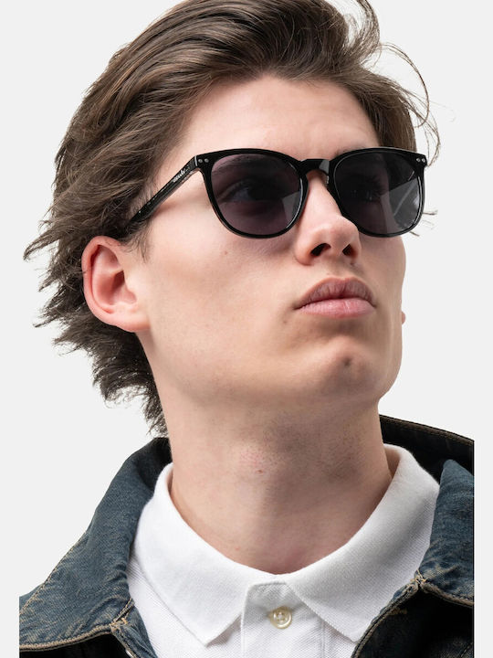 Smooder Unisex Sonnenbrille mit Schwarz Kunststoff Gestell und Schwarz Linse X001