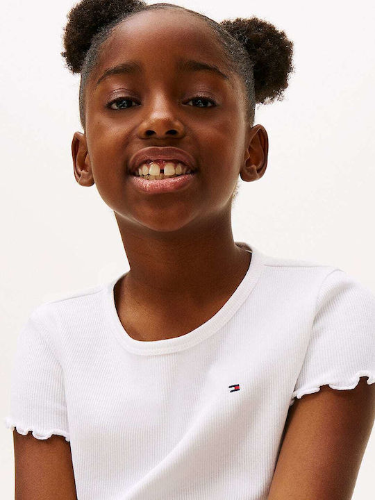 Kids Top Short-sleeved White Essential