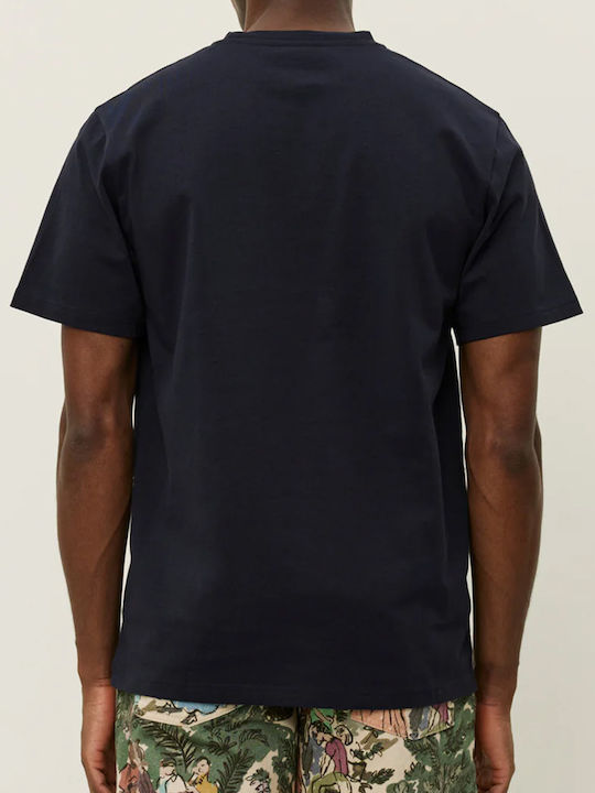 T-Shirt Dark Navy, White