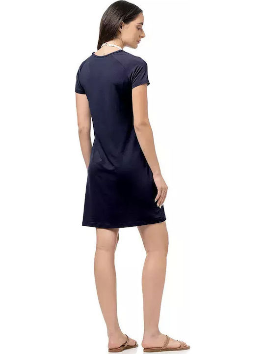 Mini T-Shirt Damenkleid Blau