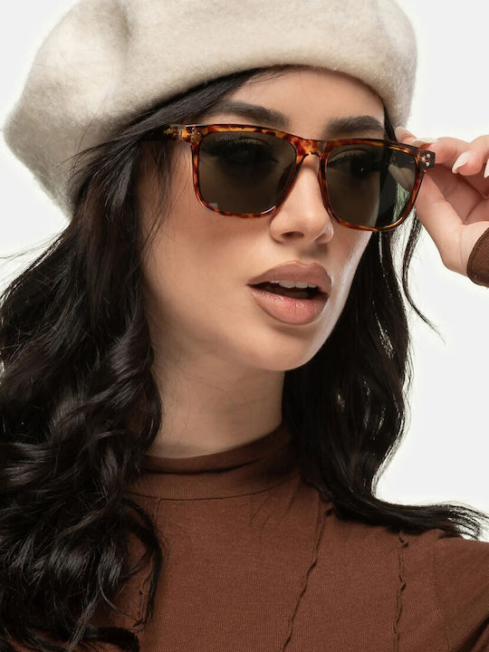 Smooder Unisex Sonnenbrille mit Braun Schildkröte Kunststoff Gestell AMS07