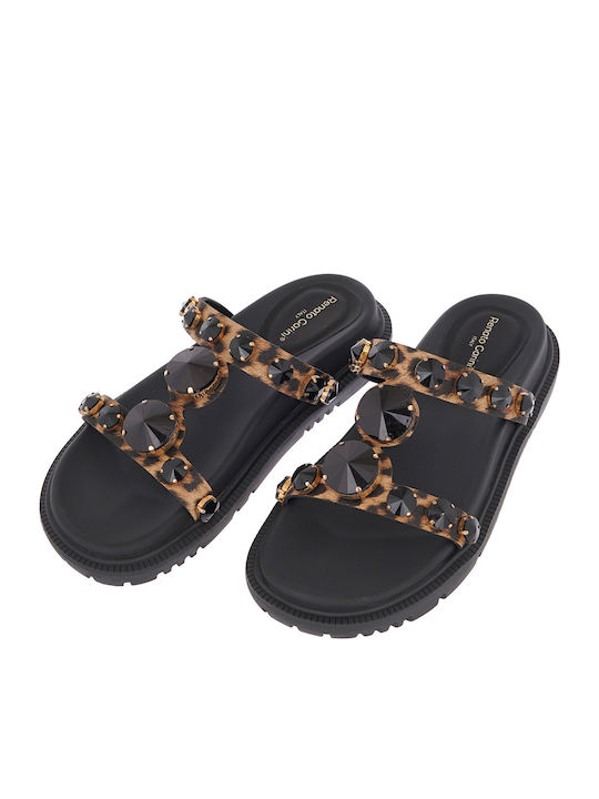 Women's Flat Sandals in Black Color