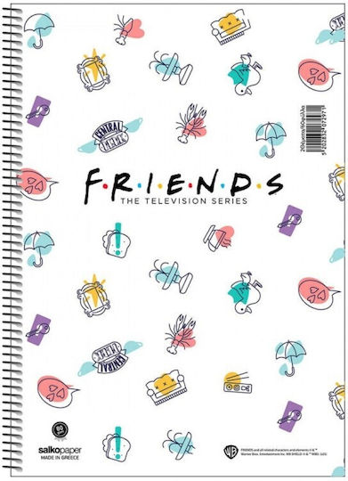 Salko Paper Spiral Notebook Ruled B5 30 Sheets 1pcs (Μiscellaneous Designs)