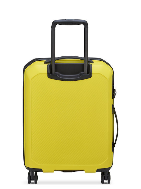 Delsey Slim Expandable Cabin Travel Suitcase Hard Bright Yellow with 4 Wheels Height 55cm 310580345
