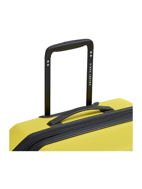 Delsey Anvers Large Hard Bright Yellow Suitcase With 4 Wheels Height 75.5cm