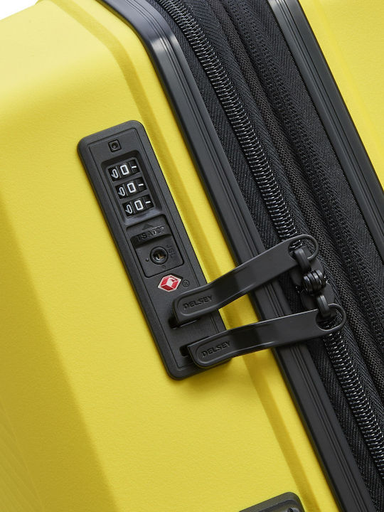 Delsey Anvers Medium Hard Bright Yellow Suitcase with 4 Wheels Height 64.5cm