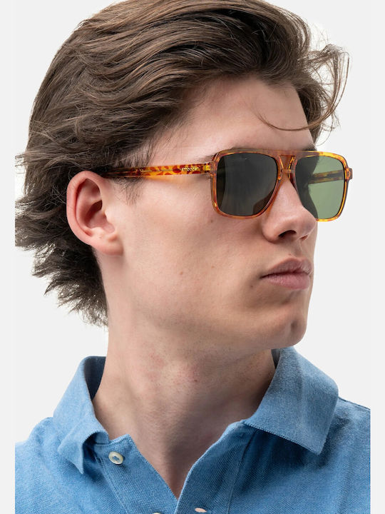 Smooder Unisex Sonnenbrille mit Braun Schildkröte Kunststoff Gestell X043