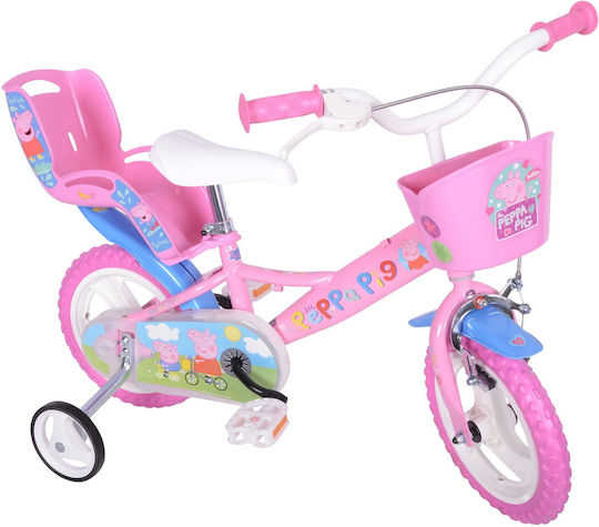 Dino Bikes Peppa Pig 12" Παιδικό Ποδήλατo Πόλης Ροζ