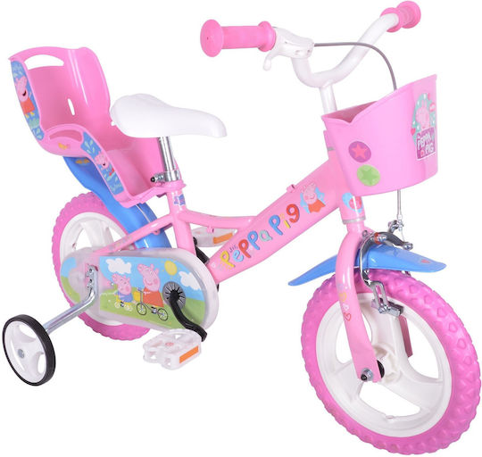 Dino Bikes Peppa Pig 12" Παιδικό Ποδήλατo Πόλης Ροζ