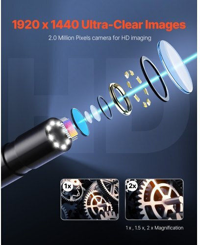 Vevor Endoscope Camera with 15m Cable