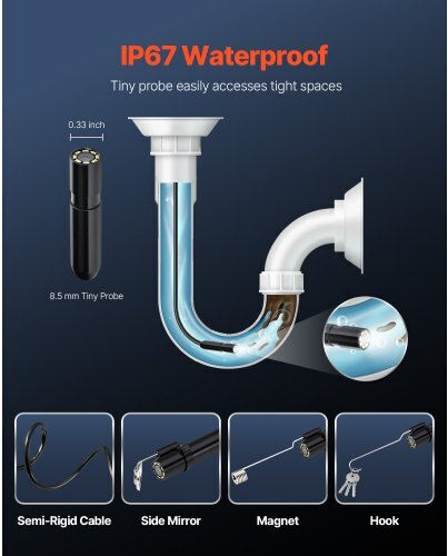 Vevor Endoscope Camera with 15m Cable