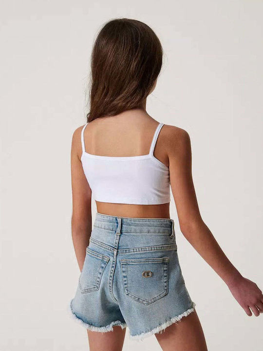 Kids' Crop Top Sleeveless White