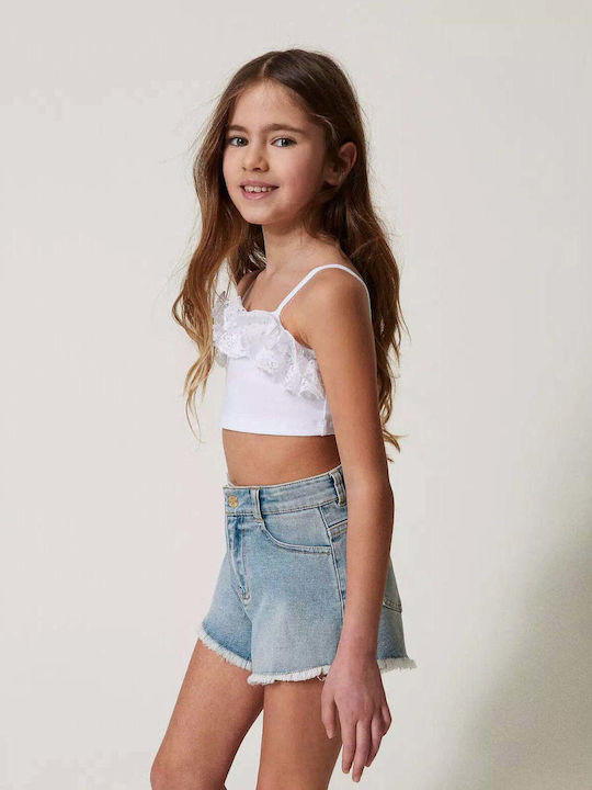 Kids' Crop Top Sleeveless White
