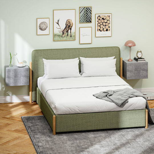 Bedside Tables Wooden Gray 2 Pieces 40x29x30cm