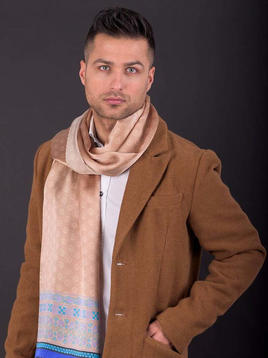 Kalfas Luxury Silk Women's Silk Scarf Beige