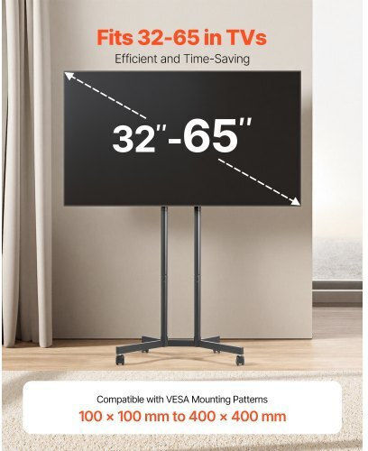 Vevor TYSDLDDSJZJZGTD2Z001V0 Стойка за телевизор Стенен до 65" и 40кг