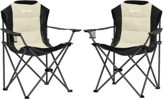 Outsunny Chair Beach Beige 102x25x25cm