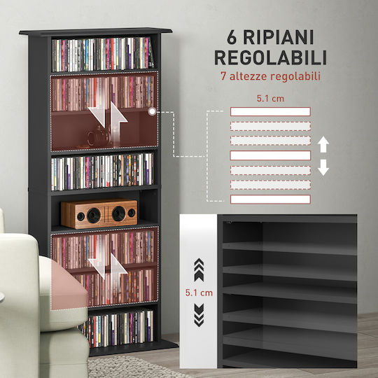 HomCom Επιδαπέδια Θήκη 360 CD 58x24x124.5cm
