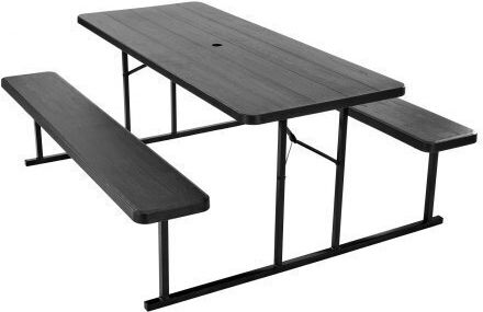 Vevor Steel Folding Picnic Table Bench Gray