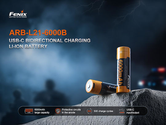Fenix Επαναφορτιζόμενη Μπαταρία 21700 Li-ion 6000mAh 1τμχ