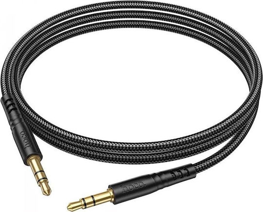 Hoco Cablu Audio Jack 3,5 mm Male - 3,5 mm Male Negru 1m
