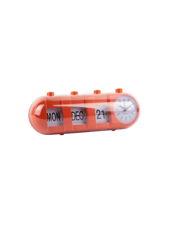 Vintage Retro Design Flip Retro Tube Calendar Alarm Clock Ka6045or