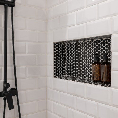 Vevor An der Wand montiert Badezimmerregal Kunststoff Schwarz